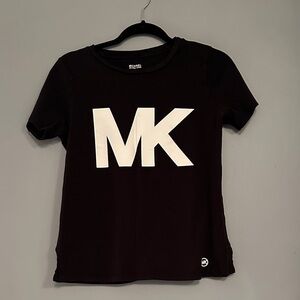 Michael Kors Kids Black Tee with White MK Logo